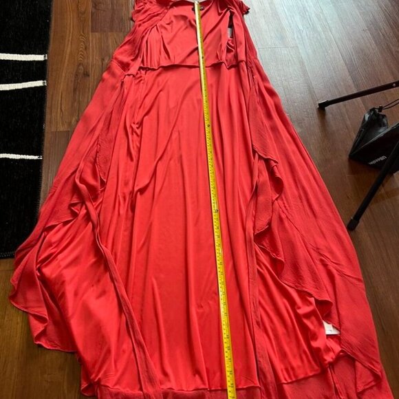 Express Flutter Sleeve Maxi Dress | Coral Pink| Size S Gently Used – Excellent C - Picture 8 of 14